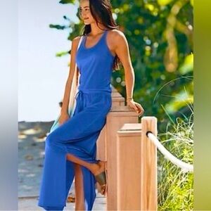 Athleta Strappy Maxi Dress Blue Large